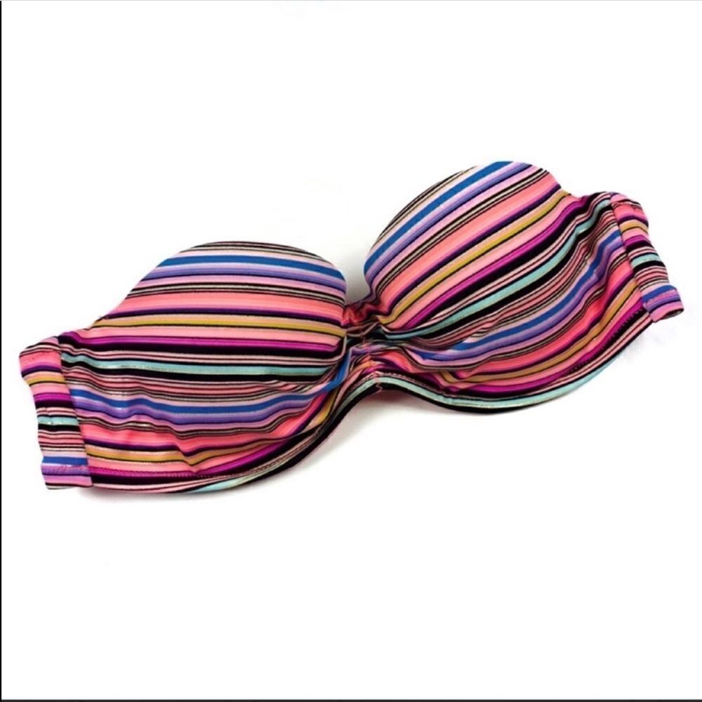 Victoria’s Secret Striped Underwire Bikini Top 32B